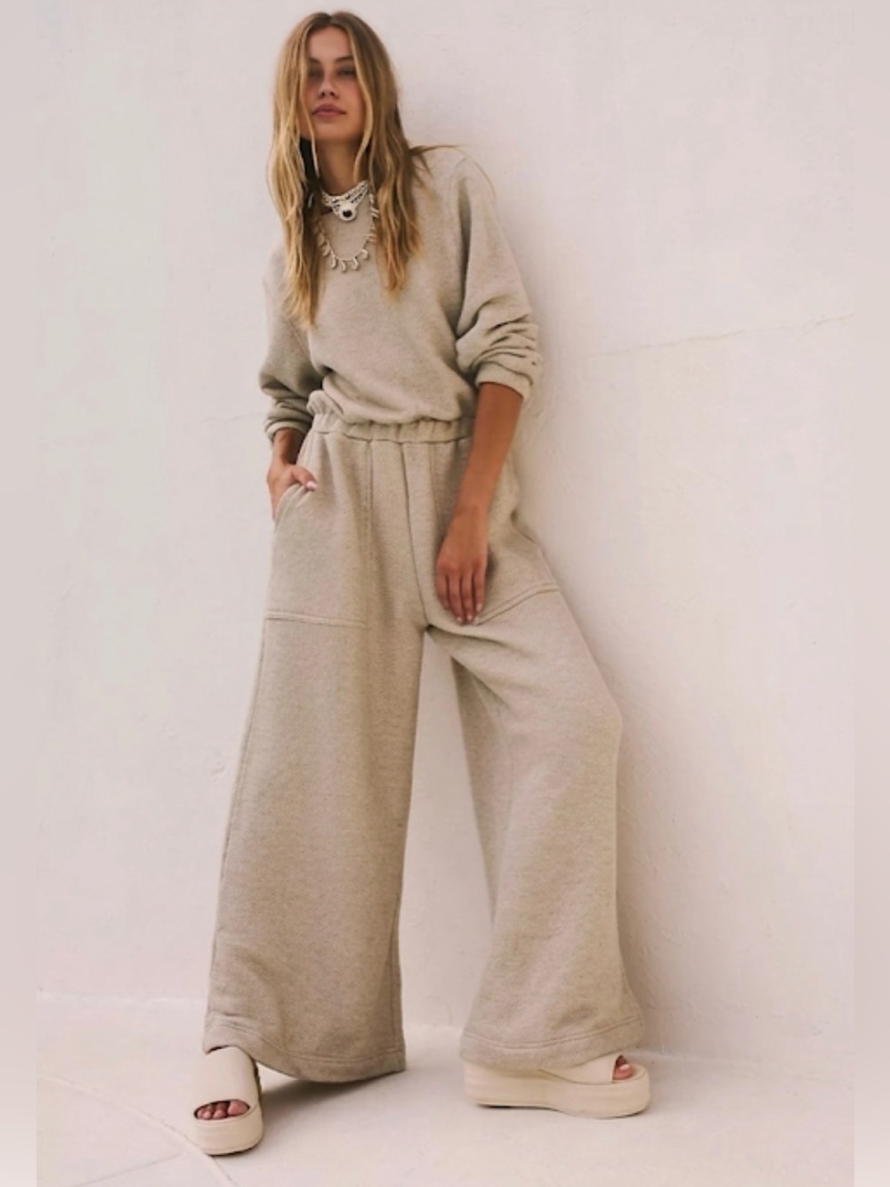 Free People beach Darla One-Piece Wide-Leg jumpsuit